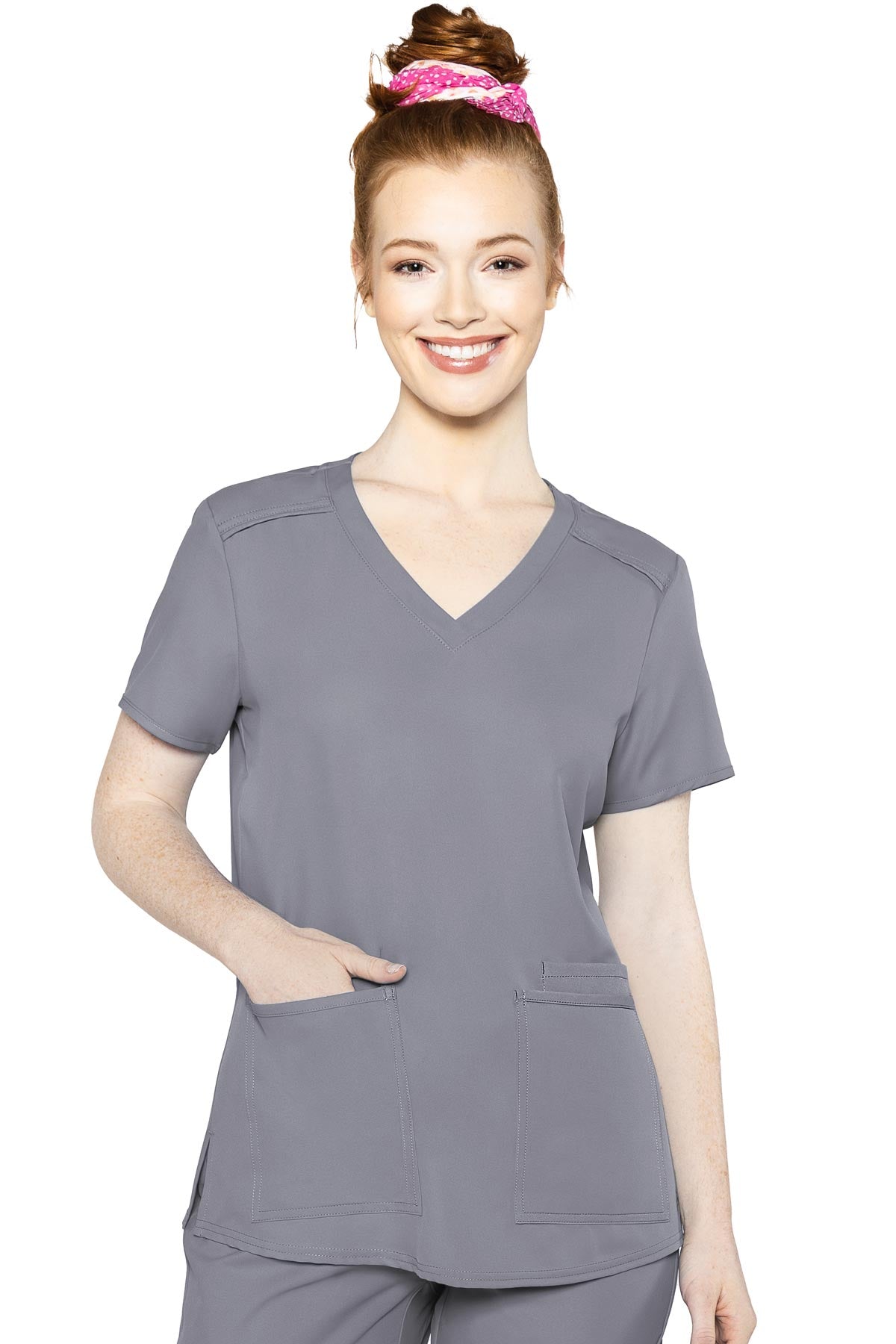 3 Pocket Top by Med Couture (Regular) XS-5XL /Cloud