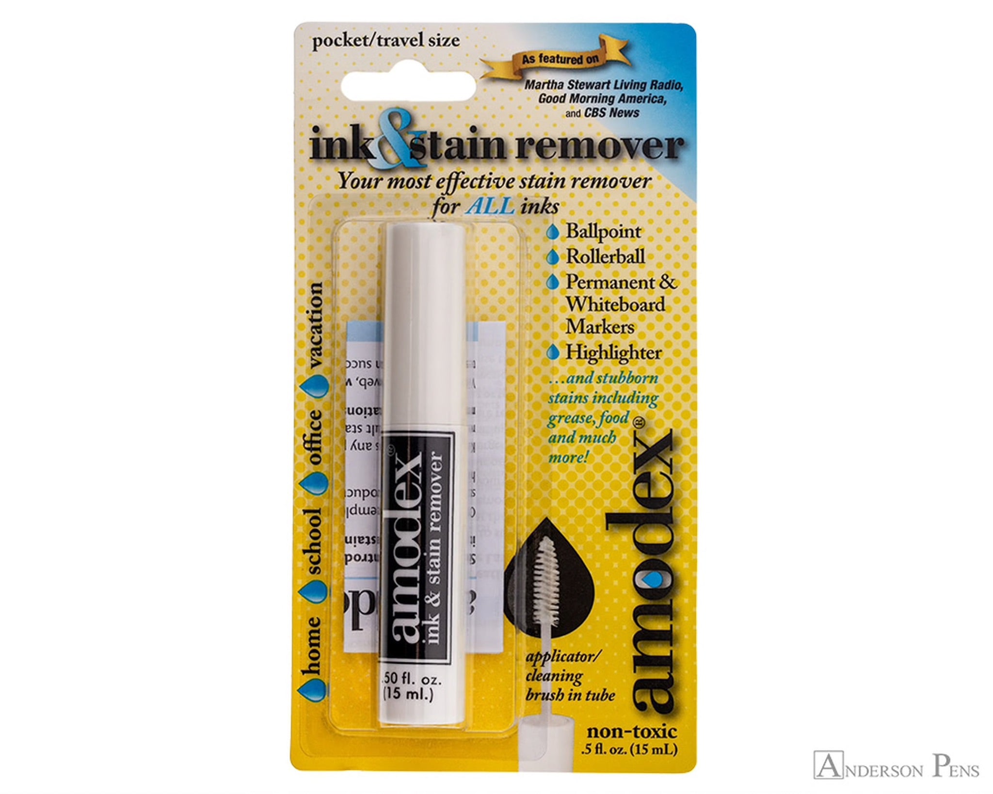 Amodex Ink and Stain Remover – Mascara Style. Cleans Marker, Ink, Cray –  BORN-O UNIFORMS