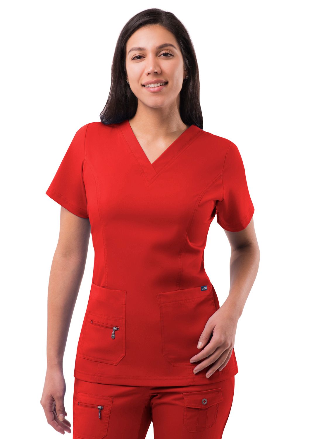 Size M Elevated V-Neck Scrub Top by Adar  / Apple