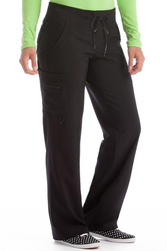 YOGA 1 CARGO POCKET PANTS BY MED COUTURE (REGULAR) XS-3XL /  Black