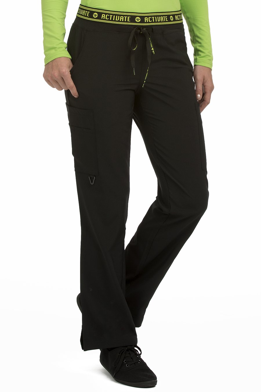 Yoga 2 Cargo Pocket Pant by Med Couture (Petite) XS-XL / Black