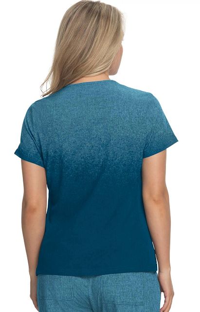 Cali Top by KOI XS-5XL  /  Caribbean Blue Heather Ombre