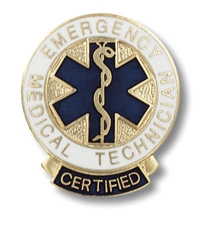 Certified Emergency Medical Technician Pin by Prestige