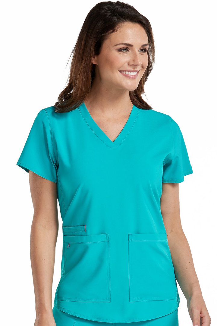 Racerback Shirttail Top by Med Couture XS-5XL / TEAL