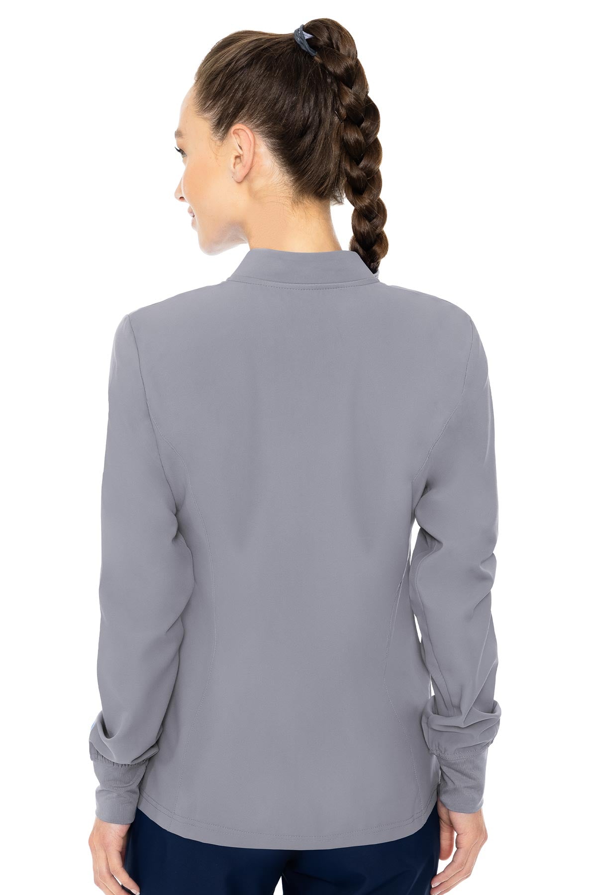 Zip Front Warm-Up With Shoulder Yokes  by Med Couture XS-5XL / Cloud