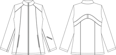 Zip Front Jacket By MediChic XXS-5X / Pewter