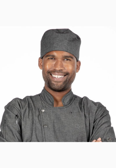 Jerome - Unisex Chef Beanie By MediChic / Black Denim