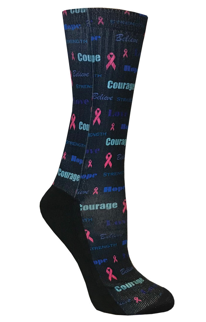 Performance Socks by Prestige /  Pink Ribbons Courage
