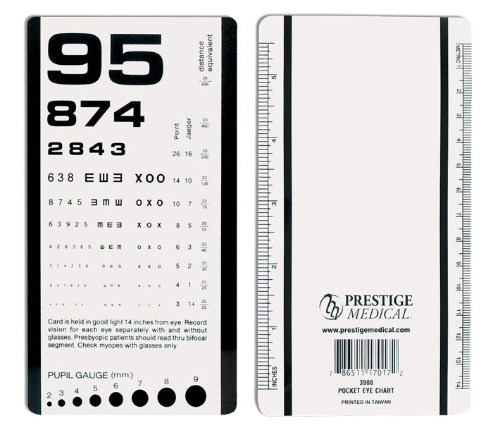 Pocket Eye Chart by Prestige