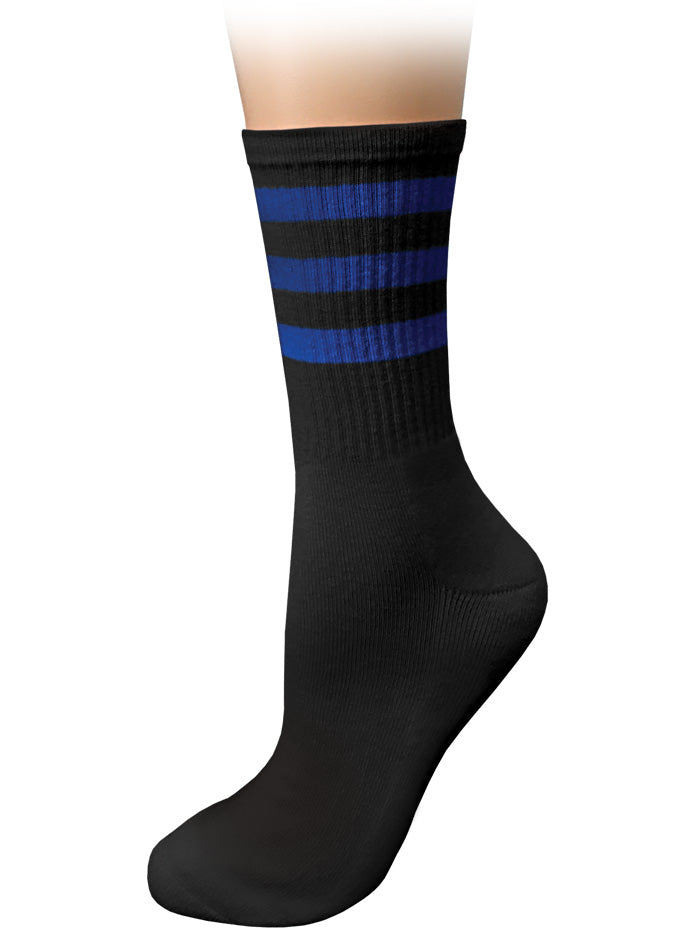 Performance Socks by Prestige /   Black & Royal Stripes