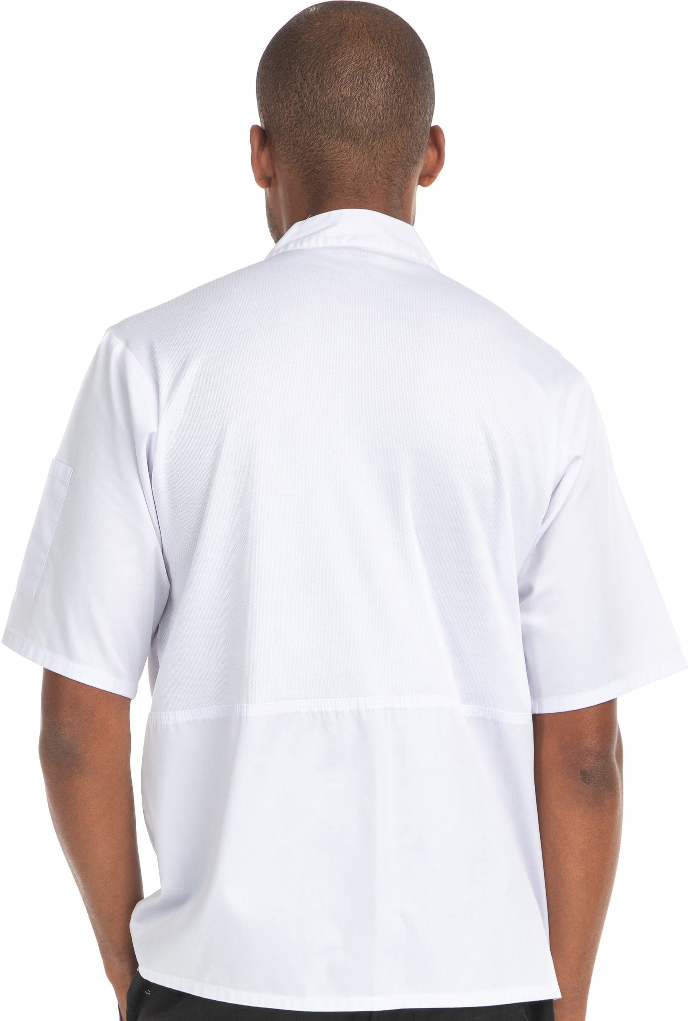 Parker - Unisex Short Sleeve Mesh Back Chef Coat By MediChic XS-2XL / White