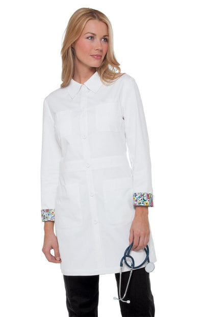 Rebecca Lab Coat by KOI XXS-3X / White