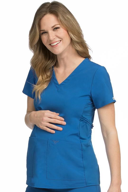 Maternity Scrub Top by Med Couture XS-3XL / Royal Blue