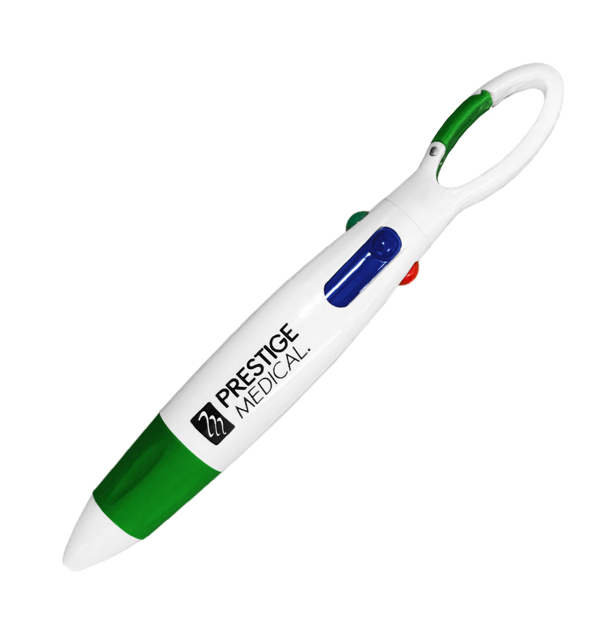 4-Color Carabiner Pen by Prestige/ Green
