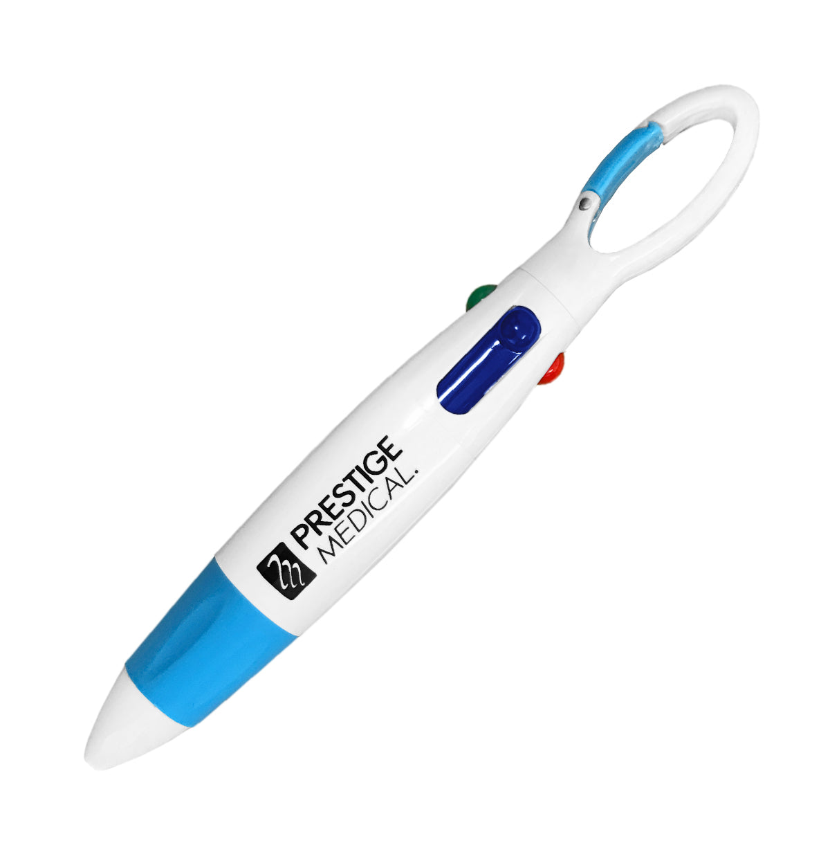 4-Color Carabiner Pen by Prestige/ Neon Blue