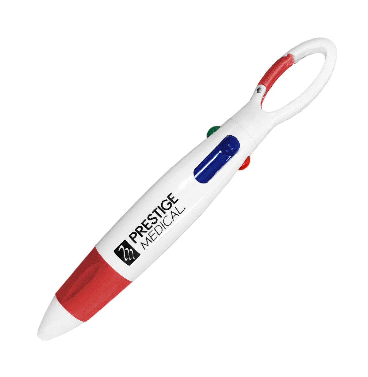 4-Color Carabiner Pen by Prestige/ Red