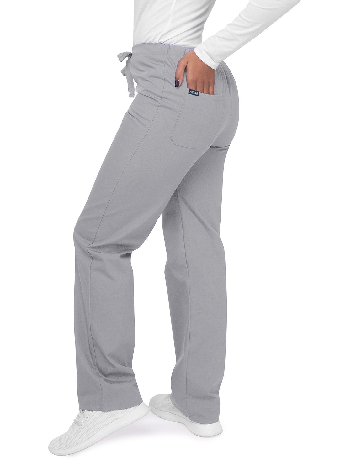 Unisex Drawstring Pants by Adar XS-5X / Silver Gray