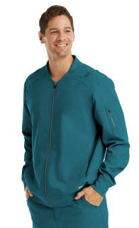 Mens Front Zip Warm-up Jacket by Maevn S-3XL/ Caribbean Blue