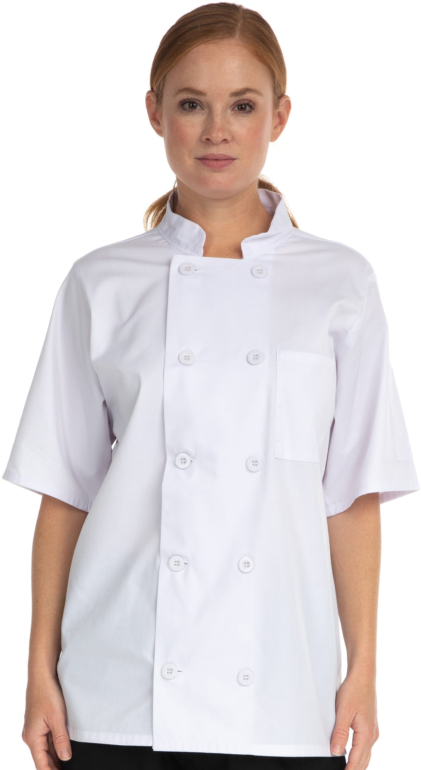 Parker - Unisex Short Sleeve Mesh Back Chef Coat By MediChic XS-2XL / Black