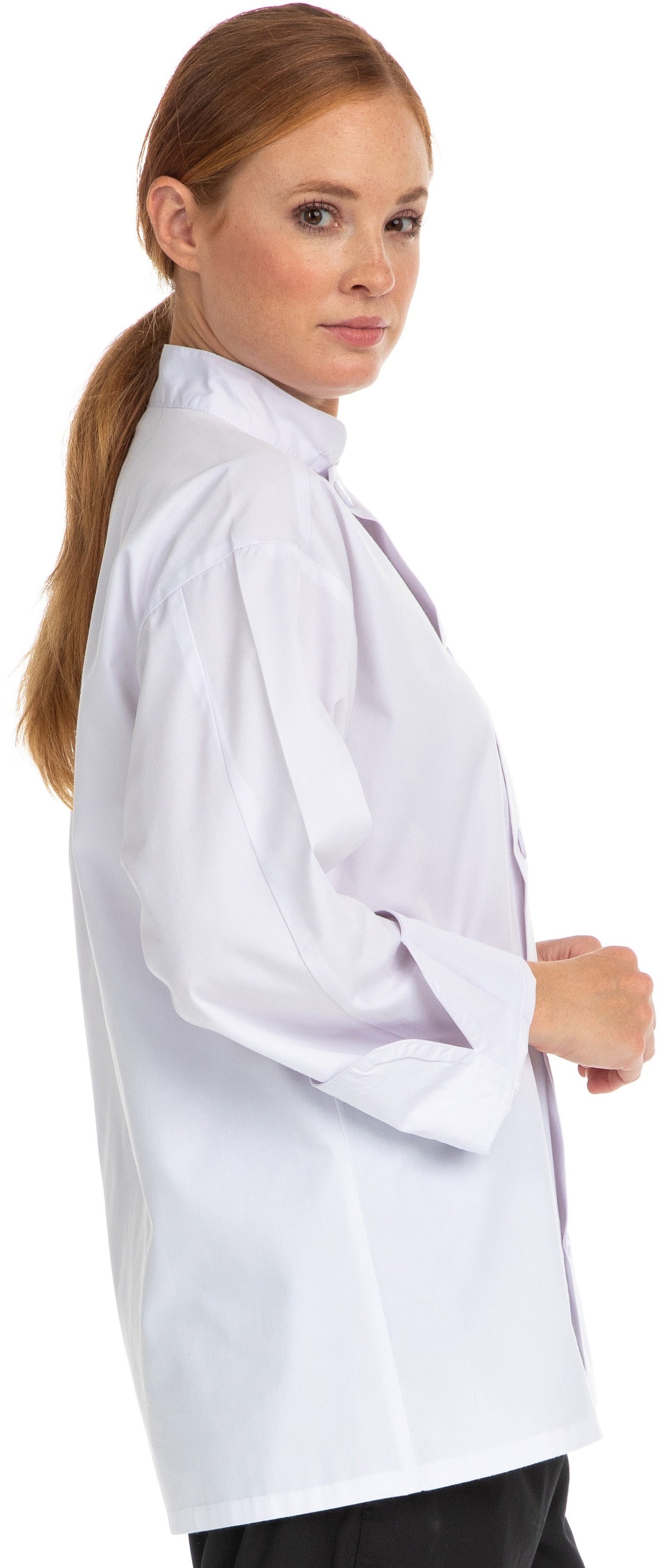 Muncy - Unisex Long Sleeve Chef Coat By MediChic XS-2XL / Black