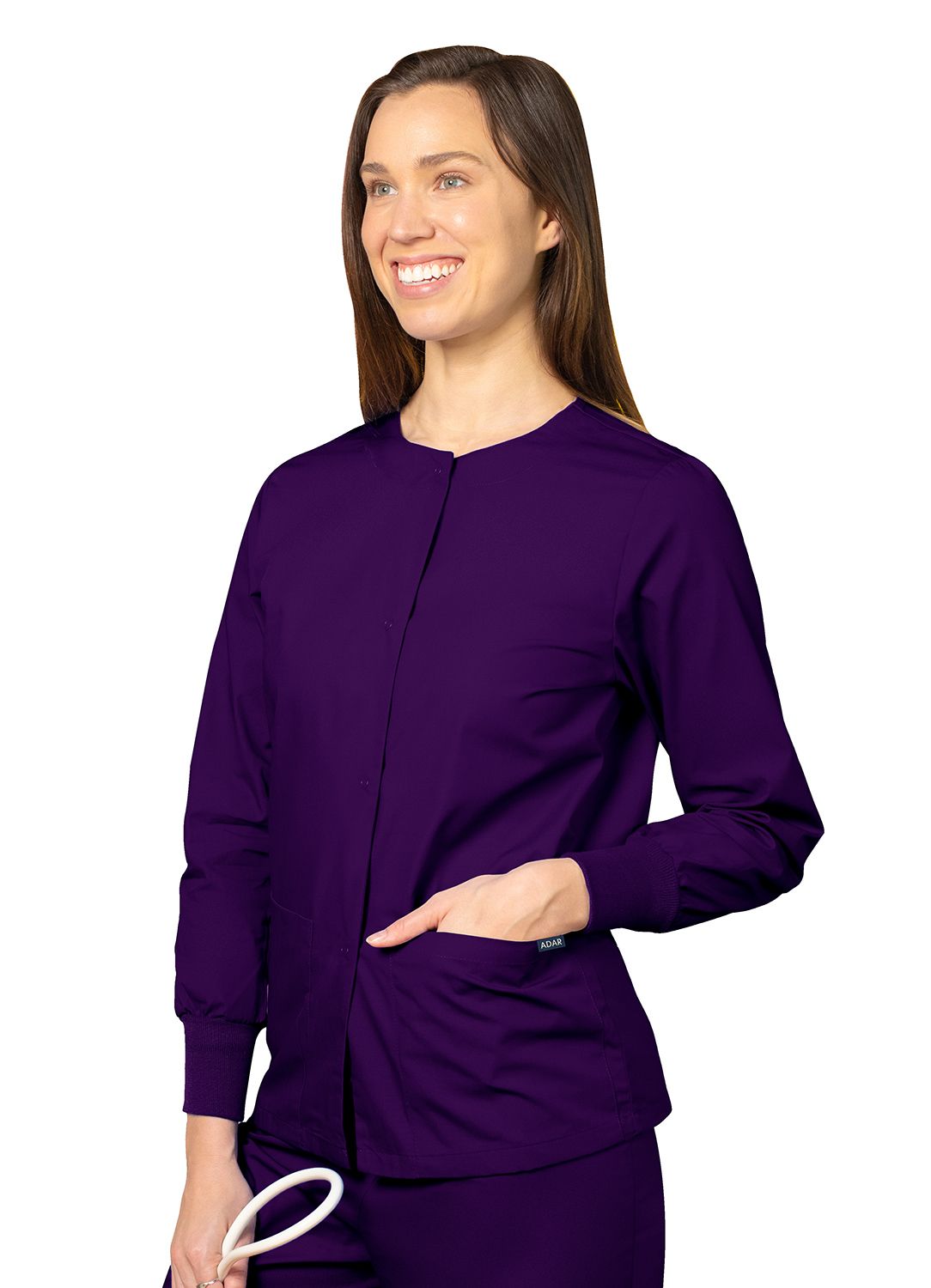 Workwear Scrubs Jacket by Adar XXS-5XL / Purple