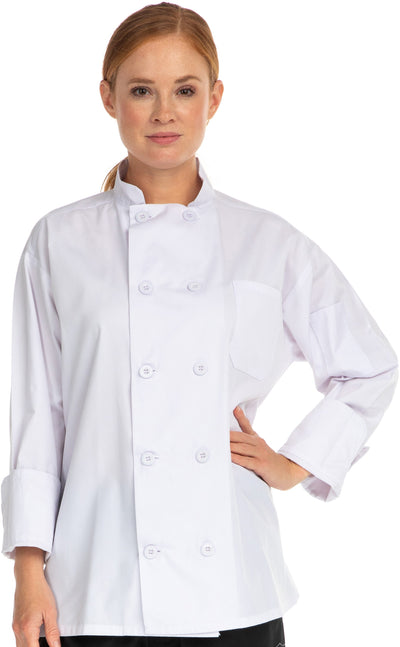 Muncy - Unisex Long Sleeve Chef Coat By MediChic XS-2XL / Black