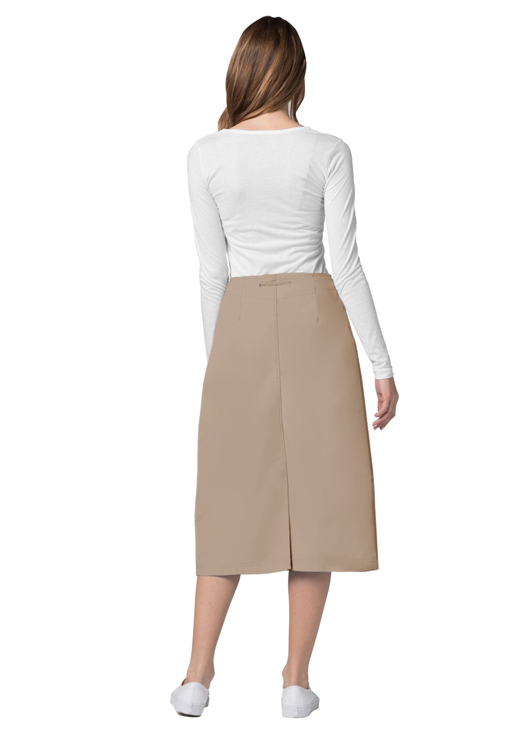 Mid-Calf Length Drawstring Skirt by Adar 6-24 / Khaki
