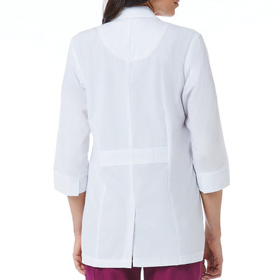Women's 3/4" Sleeve Lab Coat XS-3XL by Maevn / WHITE