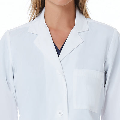 Women's Long Lab Coat by Maevn XS-3XL / White