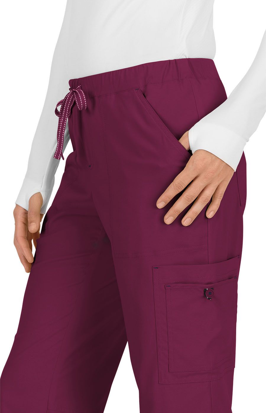 Holly Pant Regular by KOI XS-5XL  / Wine