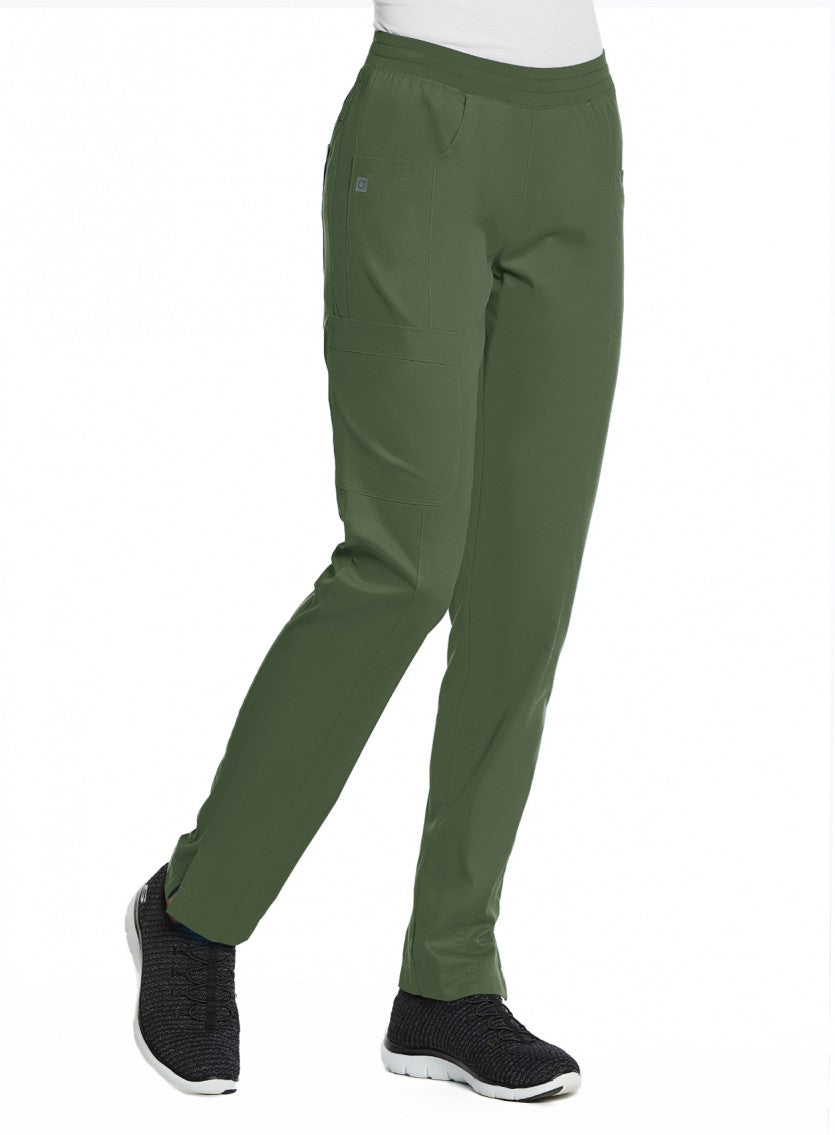 Sporty & Comfy Full Elastic Waist Pant By Maevn XS-3XL  / Olive