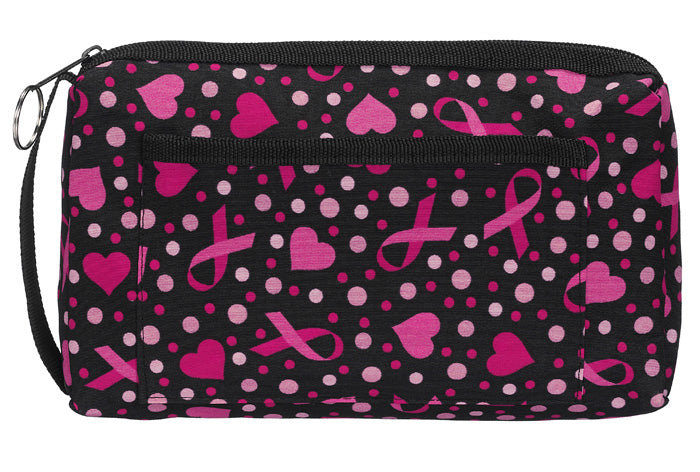 Compact Carry Case by Prestige /  Ribbons and Hearts Black