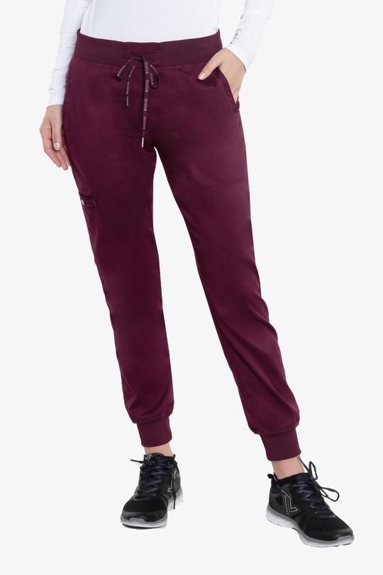 Jogger Yoga Scrubs Pants (Petite) by Med Couture XS-XL  / WINE