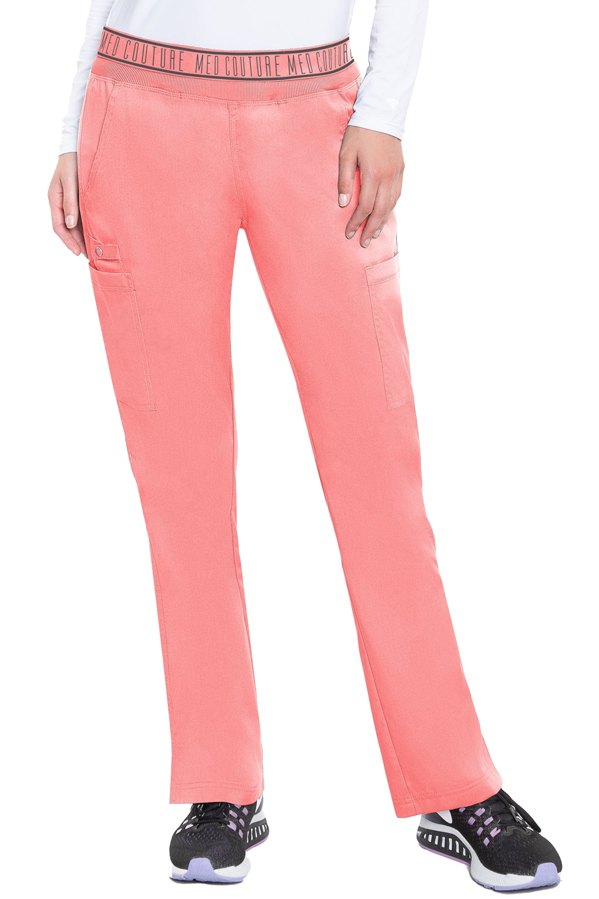 Yoga 2 Cargo Pocket Pant by Med Couture (Regular) XS-5XL/ Coral