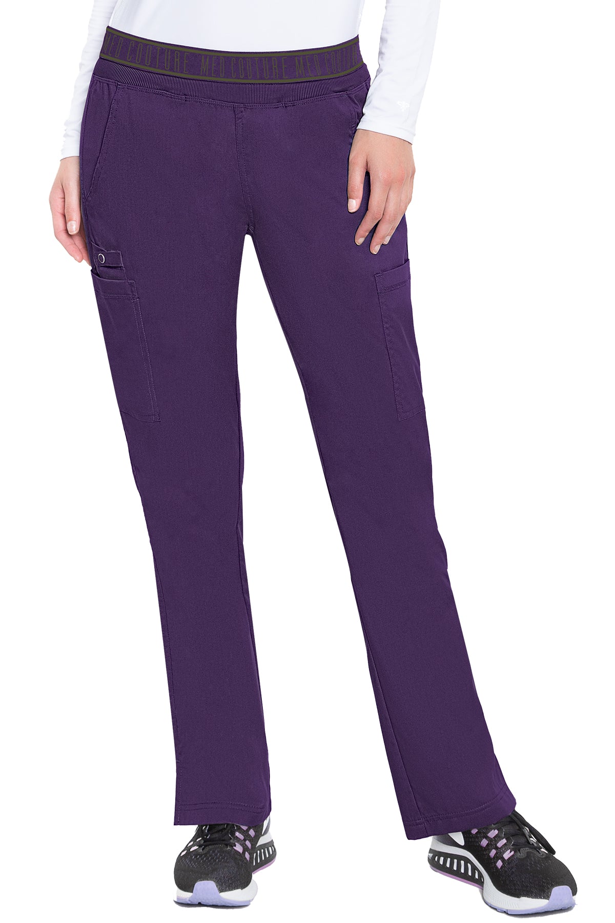 Yoga 2 Cargo Pocket Pant by Med Couture (Regular) XS-5XL/ Eggplant