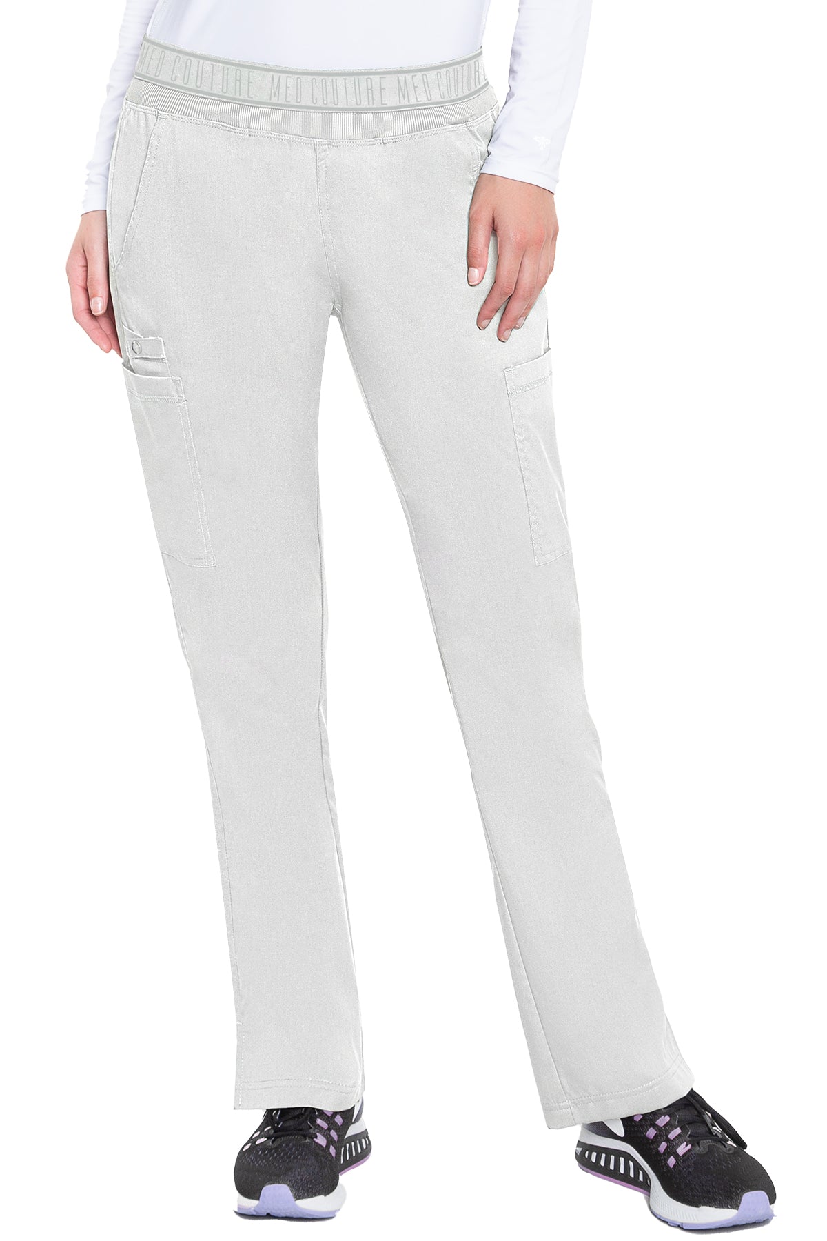 Yoga 2 Cargo Pocket Pant by Med Couture (Regular) XS-5XL/ White