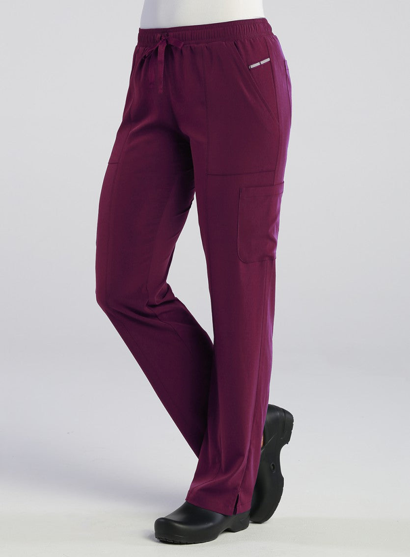 Ladies Reflective Tapered Pant by Maevn  XXS-3XL  / wine
