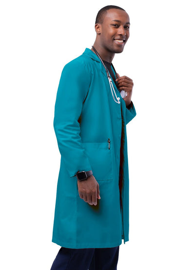 Unisex 39" Lab Coat With Inner Pockets by Adar Size 34 to 54 / Teal Blue