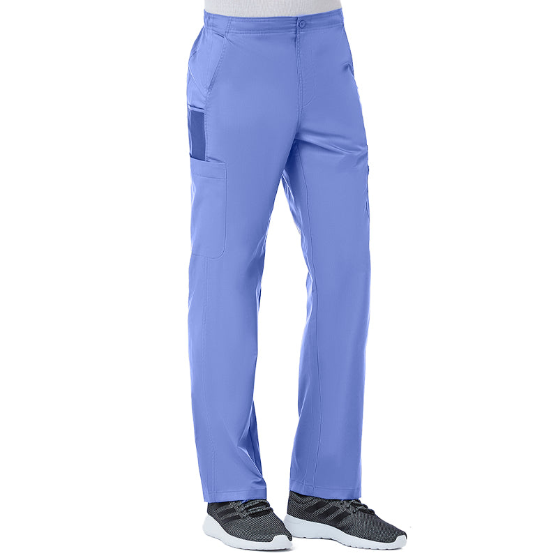 Men's Half Elastic 8 Pocket Cargo Pant by Maevn (Regular) / Ceil Blue