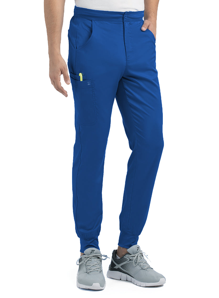 Men's Half Elastic Waistband Jogger Pant by Maevn XS-3XL / Royal Blue