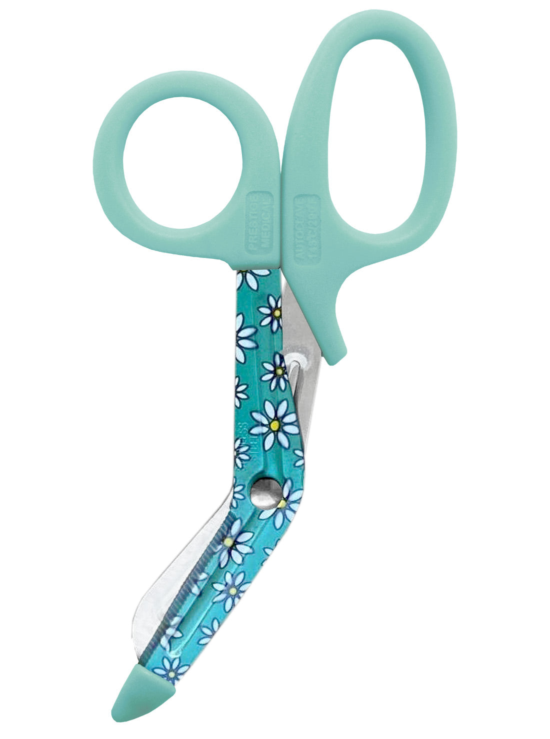 5.5" StyleMate Utility Scissor  by Prestige / Daisies Aqua Sea