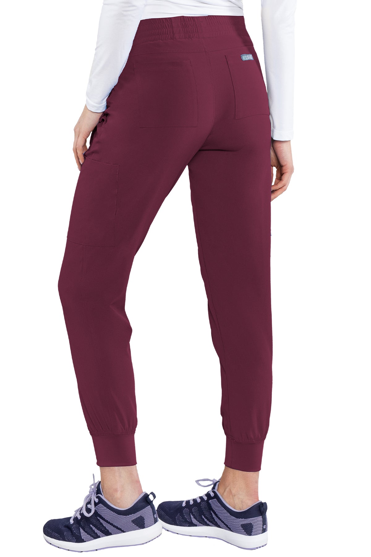 Energy Smocked Waist Jogger by Med Couture (Regular) XS-3XL / Wine