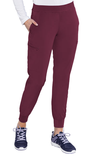 Energy Smocked Waist Jogger by Med Couture (Regular) XS-3XL / Wine