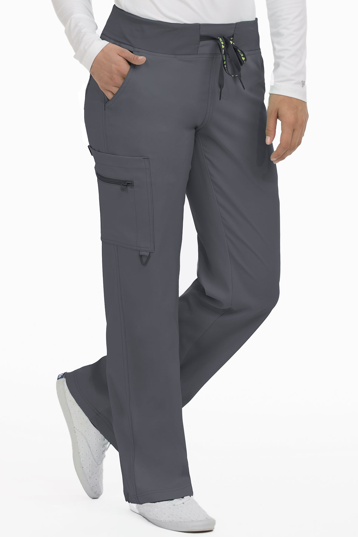 Yoga 1 Cargo Pocket Pants by Med Couture (Regular)  (XXS-3XL) / Pewter
