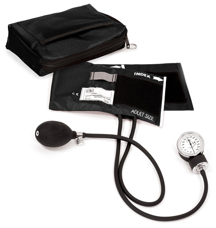 Premium Aneroid Sphygmomanometer with Carry Case by Prestige / Black