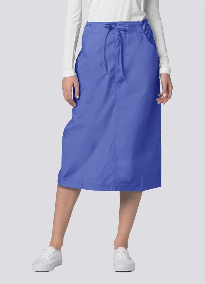 Mid-Calf Length Drawstring Skirt by Adar 6-24 / CEIL BLUE