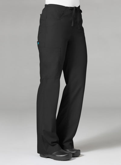 Women's Core Utility Cargo Pant By Maevn (Petite)  XS-3XL  -   Black