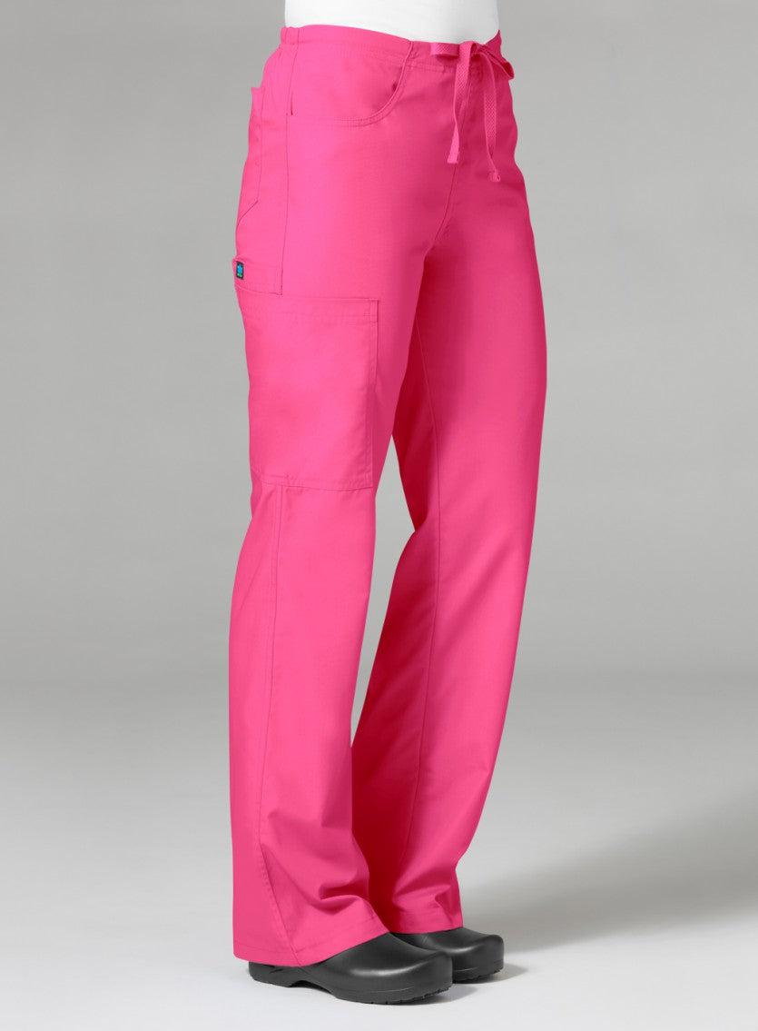 Women's Core Utility Cargo Pant By Maevn (Petite)  XS-3XL  -   Hot Pink
