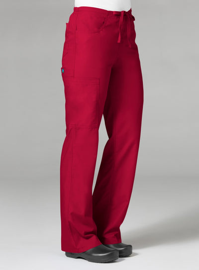 Women's Core Utility Cargo Pant By Maevn (Petite)  XS-3XL  -  Red