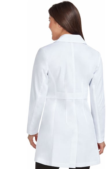 Tailored Mid Length Lab Coat by Med Couture 2-18 / white